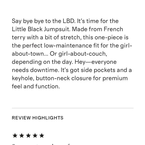 NWOT Quince French Terry Modal Jumpsuit M - Picture 6 of 11